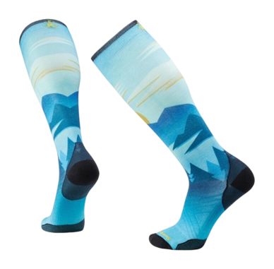 Chaussettes Smartwool Unisexe Ski Zero Coussin Chasing Mountains Print OTC Socks Capri