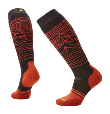 Chaussettes Smartwool Unisexe Snowboard Full Cushion Iguchi Pattern OTC Charcoal