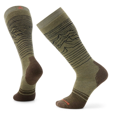 Socks Smartwool Unisex Snowboard Full Cushion Iguchi Pattern OTC Socks Winter Moss
