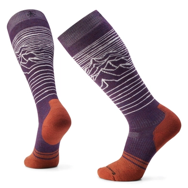 Socks Smartwool Unisex Snowboard Full Cushion Iguchi Pattern OTC Socks Purple Iris