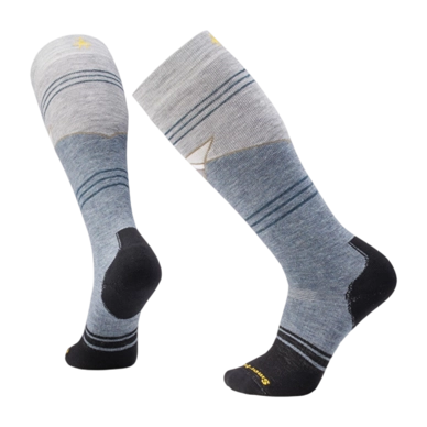Sok Smartwool Unisex Snowboard Full Cushion Mountain Geo Pattern OTC Socks Pewter Blue '24
