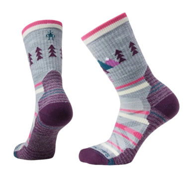 Socken Smartwool Hike Light Cushion Under the Stars Crew Socks Damen Light Gray