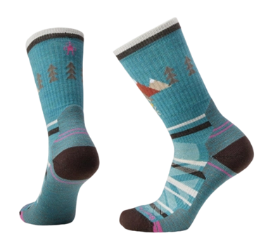 Socken Smartwool Hike Light Cushion Under the Stars Crew Socken Damen Cascade Green