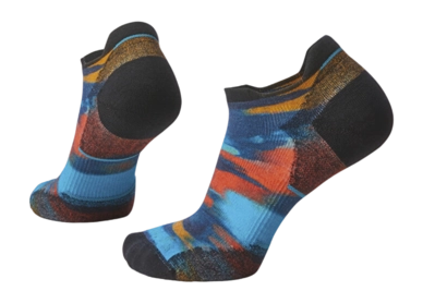 Chaussettes Smartwool Femme Run Targeted Cushion Brushed PriPrint Low Ankle Socks Alpine Blue