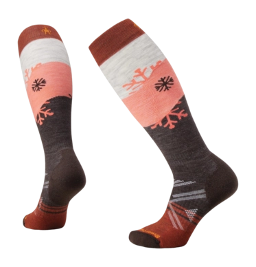 Chaussettes Smartwool Femme Ski Full Cushion Snowpocalypse Pattern OTC Socks Chestnut