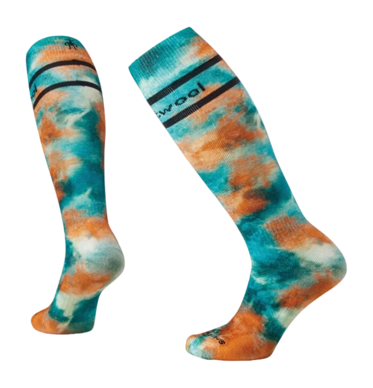 Socken Smartwool Ski Full Cushion Tie Dye Print OTC Socks Damen Cascade Green