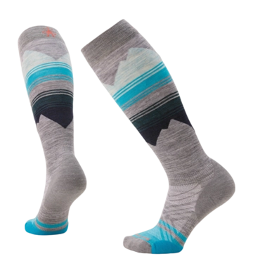 Chaussettes Smartwool Femme Ski Targeted Cushion Pattern OTC Socks Light Grey