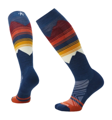 Socken Smartwool Ski Targeted Cushion Pattern OTC Socks Damen Alpine Blue