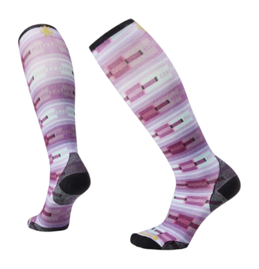 Chaussettes Smartwool Femme Ski Zero Cushion Flirt with Me Print OTC pour femmes Purple Iris
