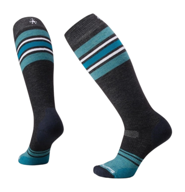 Chaussettes Smartwool Femme Snowboard Full Cushion Tube Stripe OTC Socks Charcoal
