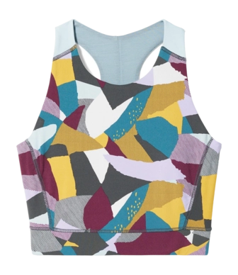 Sport BH Smartwool Women Active Crop Bra?Twilight Blue Mosaic