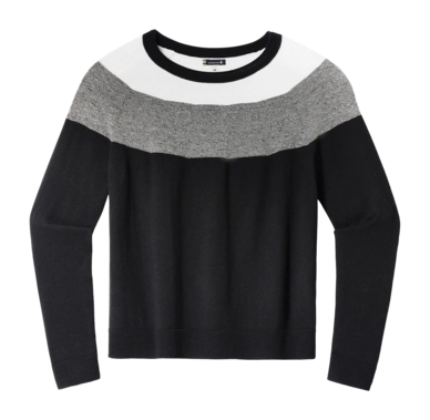 Pull Smartwool Femme Edgewood Colorblock Crew Sweater Black