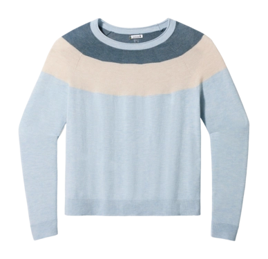 Jumper Smartwool Women Edgewood Colorblock Crew Sweater Winter Sky Heather
