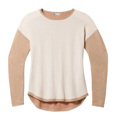 Pull Smartwool Femme Shadow Pine Colorblock Sweater Almond Heather