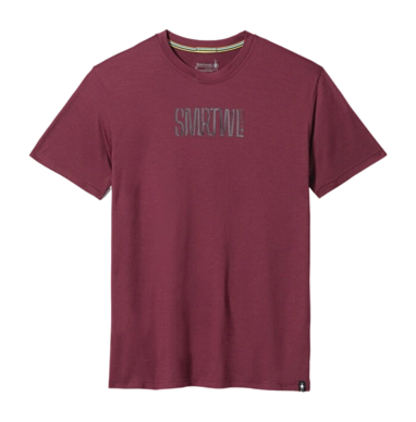 T-Shirt Smartwool Homme Smartwool Active Logo Graphic Short Sleeve Tee Black Cherry