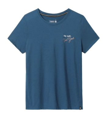 T-Shirt Smartwool Women Denver Skyline Graphic Short Sleeve Tee Twilight Blue 24