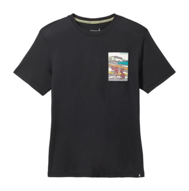 T-Shirt Smartwool Berg Patch Graphic Short Sleeve Tee Unisex Black