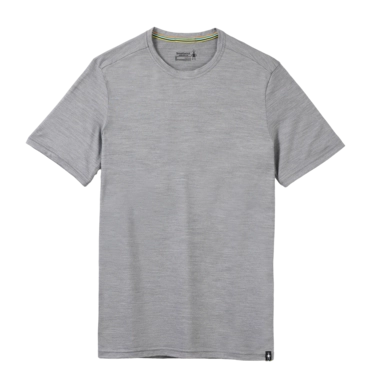 T-Shirt Smartwool Men Short Sleeve Tee Slim Fit Light Gray Heather 24