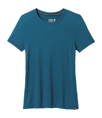 T-Shirt Smartwool Women Short Sleeve Tee Slim Fit Twilight Blue