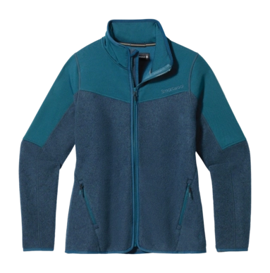 Zip Sweatshirt Smartwool Women Hudson Trail Fleece Full Zip Twilight Blue