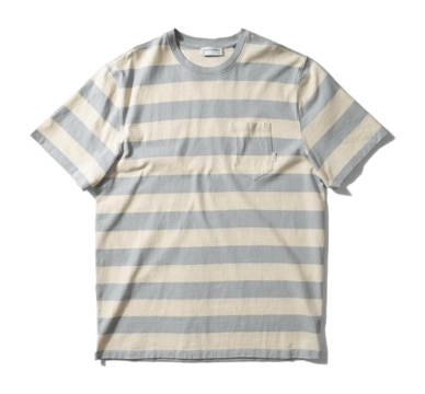 T-Shirt Edmmond Studios Harold Stripes Herren Plain Grey