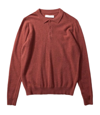 Polo Edmmond Studios Men Wool Polo  Plain Copper
