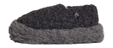 Pantoffel Rue de Wool Unisex The Nordic V2 Charcoal Black Iron Grey