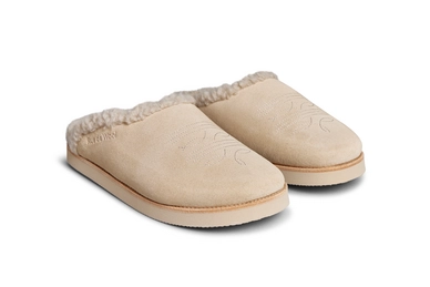 Pantoffel Rue de Wool Unisex The Mule Embroidery Sand
