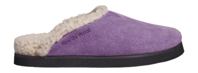 Pantoffel Rue de Wool Unisex The Mule Clean Lila