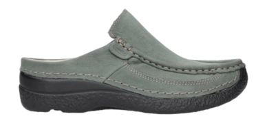 Clogs Wolky Roll Slide Damen Sage Green