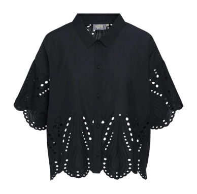 Top Essenza Women Suki Tilia Woven Short Sleeve Darkest Blue