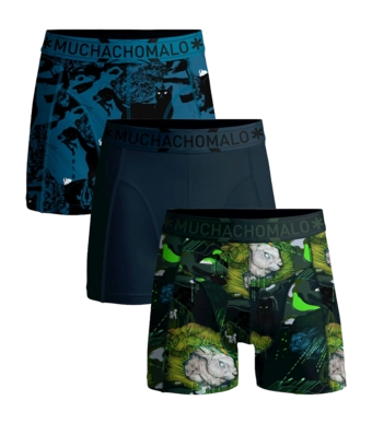 Boxershort Muchachomalo Shorts Theone Herren Print/Print/Blue (3-Pack)