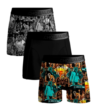 Boxershort Muchachomalo Men Shorts Montana Print/Print/Black (3-Pack)