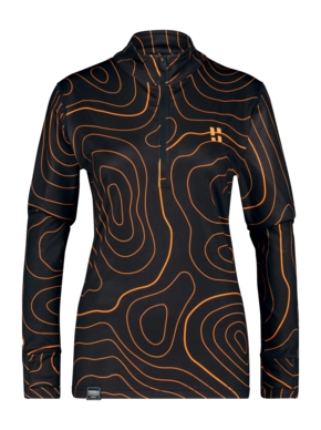 Pull de Ski Poederbaas Femme Cartes Black Orange