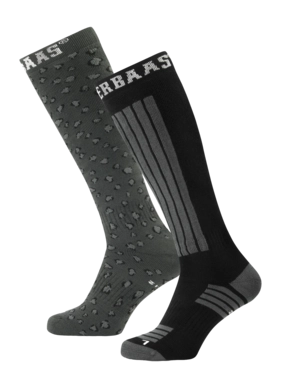 Chaussettes de Ski Poederbaas Panther Black (2 pièces)