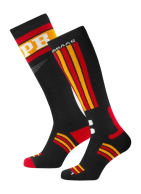 Chaussettes de Ski Poederbaas Swedish Black & Red (2 pièces)