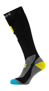 Chaussettes de Ski Poederbaas Technical Bamboo Freeride Noir