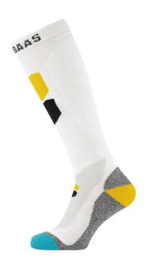 Chaussettes de Ski Poederbaas Technical Bamboo FreerideBlanc