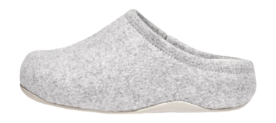 FitFlop Women Shuv Cushy Felt Clog Slippers Tiptoe Grey