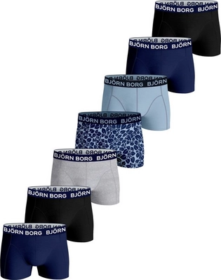 Boxershort Björn Borg Junior Core Boxer Black/Melange/Navy Blue/Print/Blue/Black/Navy Blue (7-pack)