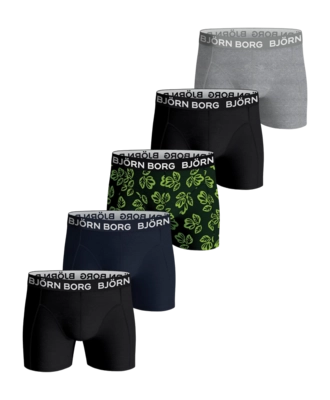 Boxershort Björn Borg Junior Core Boxer Melange/Black/Print/Navy Blue/Black (5-pack)