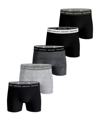 Boxershort Björn Borg Men Cotton Stretch Boxer Black/Grey/Melange (5-pack)