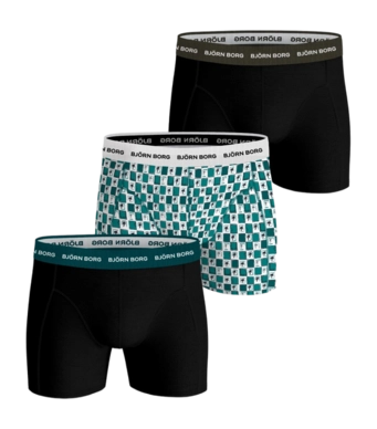 Boxershort Björn Borg Men Cotton Stretch Boxer Multipack 4 Black/Print (3-pack)