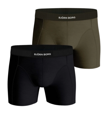 Boxer Björn Borg Homme Premium Coton Stretch Boxer Multipack 5 Green/Black (lot de 2)