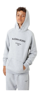 Hoodie Björn Borg Junior Borg Logo Hoodie Light Grey Melange