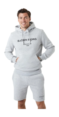 Hoodie Björn Borg Men Borg Hoodie Light Grey Melange '23