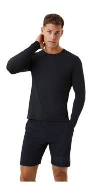 Longsleeve Björn Borg Men Borg Long Sleeve Tech T-Shirt Black Beauty