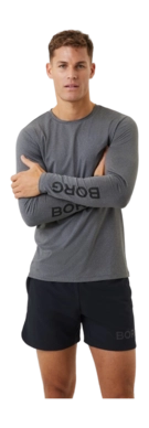 T-shirt Manches Longues Björn Borg Long Sleeve T-Shirt Dark Grey Melange