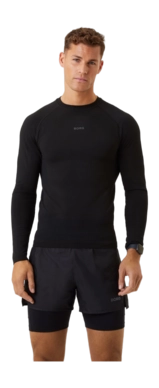 Longsleeve Björn Borg Men Borg Running Seamless Ls T-Shirt Black Beauty