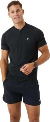 Polo Björn Borg Men Ace Performance Zip Polo Black Beauty
